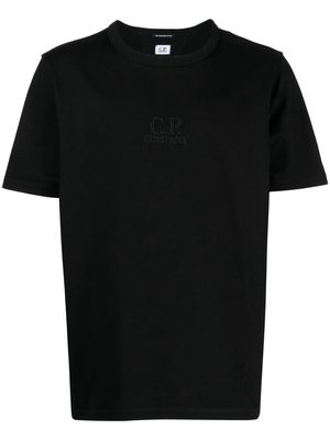 C.P. Company logo-embroidered cotton T-shirt - Black