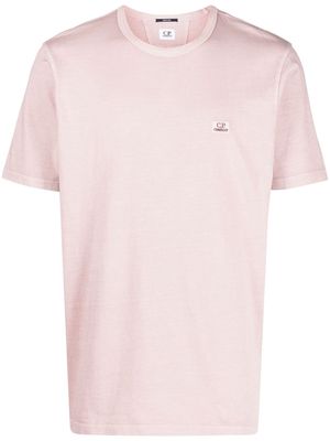 C.P. Company logo-embroidered cotton T-shirt - Pink