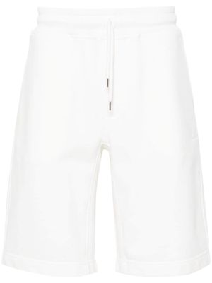 C.P. Company logo-embroidered cotton track shorts - White