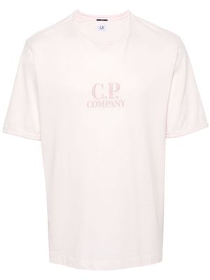 C.P. Company logo-embroidered piqué T-shirt - Pink