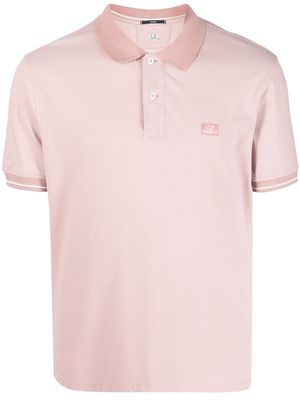 C.P. Company logo-embroidered polo shirt - Pink