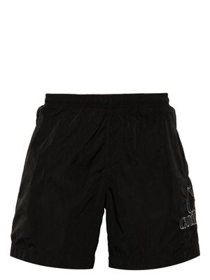 C.P. Company logo-embroidered swim shorts - Black