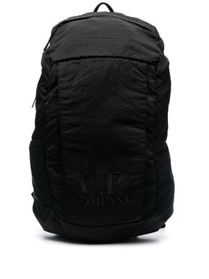 C.P. Company logo-patch backpack - Black