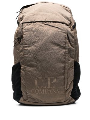 C.P. Company logo-patch backpack - Brown