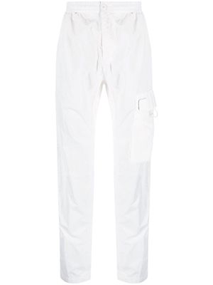 C.P. Company logo-patch cargo trousers - White