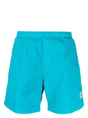C.P. Company logo-patch elasticated-waist shorts - Blue