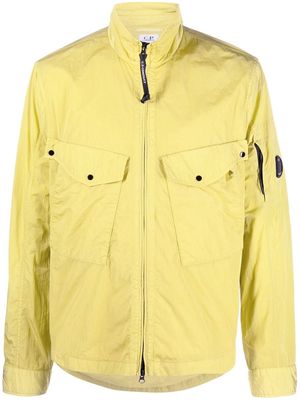 C.P. Company logo-patch funnel neck jacket - Yellow