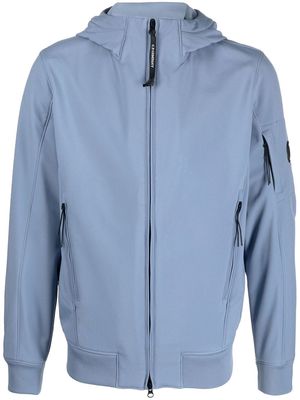 C.P. Company logo-patch hooded jacket - Blue