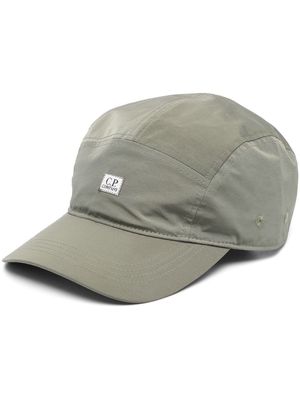 C.P. Company logo-patch panelled baseball cap - Green