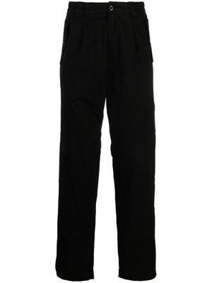 C.P. Company logo-patch pleated cargo trousers - Black