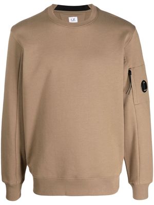 C.P. Company logo patch pocket sweatshirt - Brown