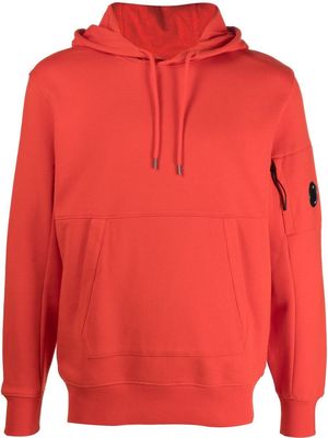C.P. Company logo-patch pullover hoodie - Red