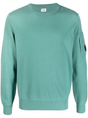 C.P. Company logo-patch sleeve sweatshirt - Green