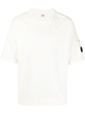 C.P. Company logo-patch sleeve T-shirt - White