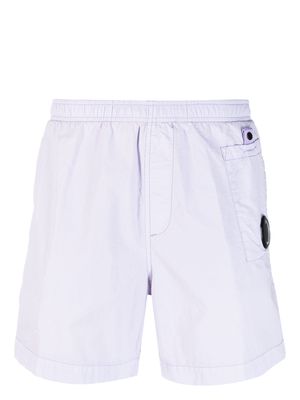 C.P. Company logo-patch swim shorts - Purple