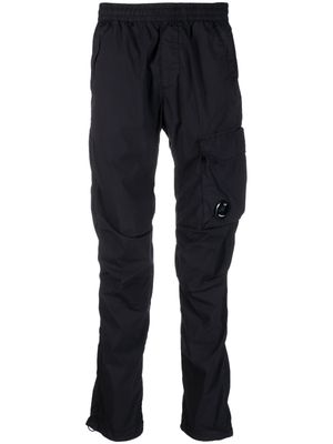 C.P. Company logo plaque tapered trousers - Blue