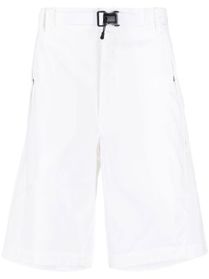 C.P. Company logo-print belted-waist shorts - White