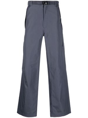 C.P. Company logo-print buckled straight trousers - Blue