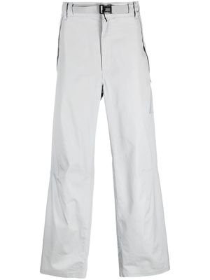 C.P. Company logo-print buckled straight trousers - Grey