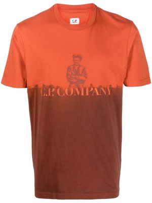 C.P. Company logo-print cotton T-shirt - Orange