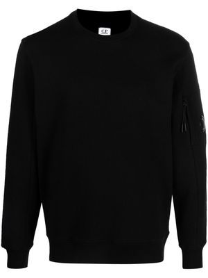 C.P. Company logo-print crew neck sweatshirt - Black