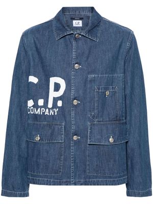 C.P. Company logo-print denim jacket - Blue