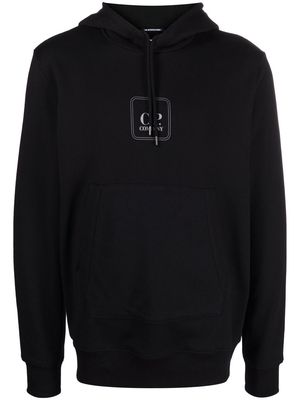 C.P. Company logo-print detail hoodie - Black