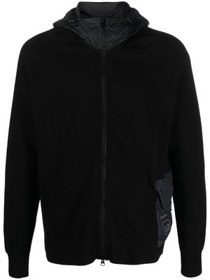 C.P. Company logo-print fleece hoodie - Black