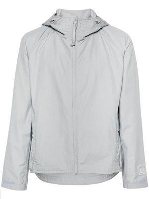 C.P. Company logo-print hooded jacket - Grey