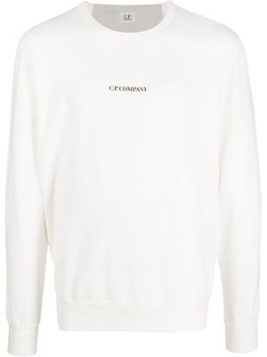 C.P. Company logo-print long-sleeve sweatshirt - White