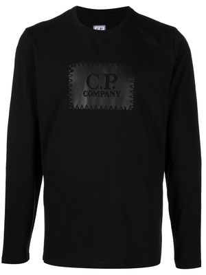 C.P. Company logo print long sleeve T-shirt - Black