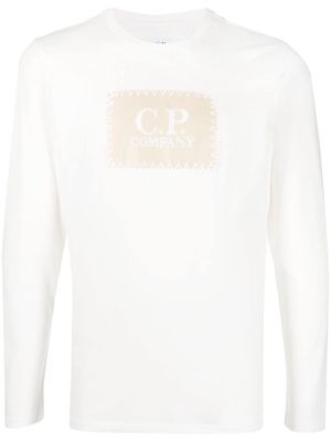 C.P. Company logo print long sleeve T-shirt - White