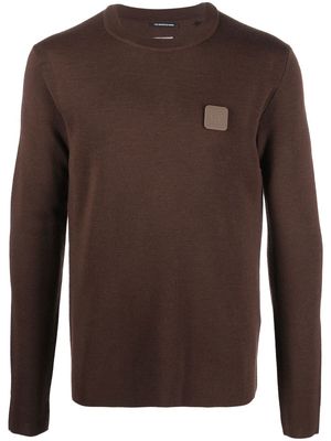 C.P. Company logo-print long-sleeved sweater - Brown