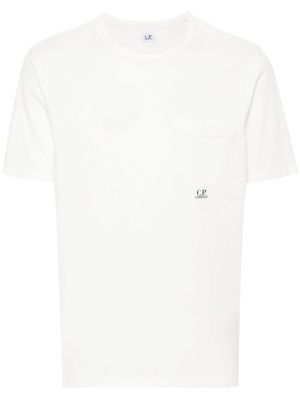 C.P. Company logo-print patch-pocket T-shirt - White