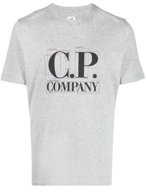 C.P. Company logo print short-sleeve T-shirt - Grey
