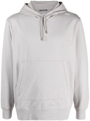 C.P. Company logo-print stretch-cotton hoodie - Grey