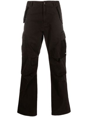 C.P. Company multi-pocket cotton straight-leg trousers - Black