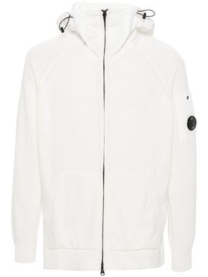 C.P. Company panelled cotton zip-up hoodie - Neutrals