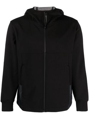 C.P. Company panelled zip-up hooded jacket - Black