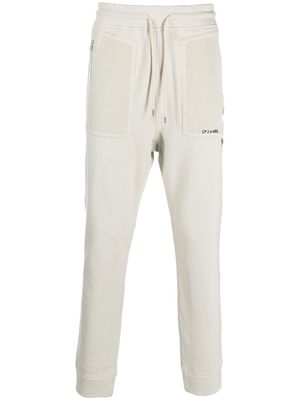 C.P. Company perforated-detail cotton track pants - Neutrals