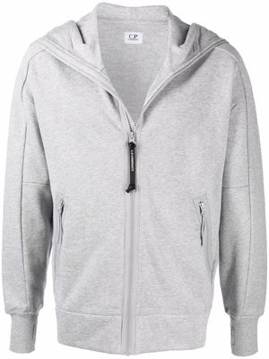 C.P. Company raised fleece zip-up hoodie - Grey
