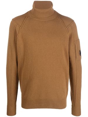 C.P. Company roll-neck lens jumper - Brown