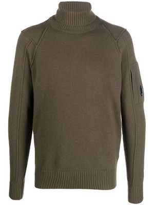 C.P. Company roll-neck wool-blend jumper - Green