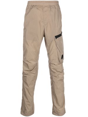C.P. Company ruched straight-leg track pants - Brown