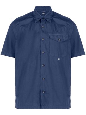 C.P. Company short-sleeve buttoned cotton shirt - Blue