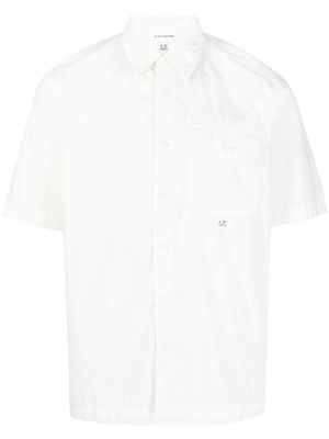 C.P. Company short-sleeve buttoned cotton shirt - White