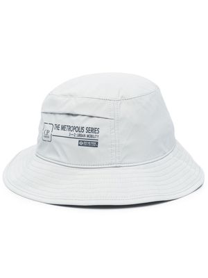 C.P. Company slogan-print bucket hat - Grey