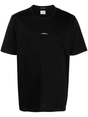 C.P. Company slogan-print cotton T-shirt - Black