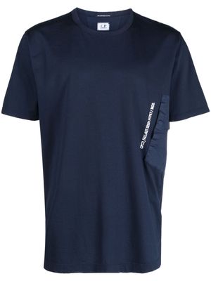 C.P. Company slogan-print cotton T-shirt - Blue