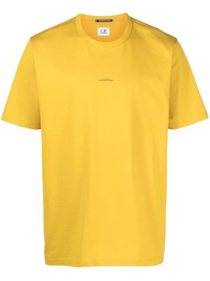 C.P. Company slogan-print cotton T-shirt - Yellow